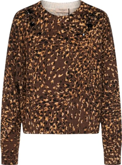 Twinset Dame Strikkevarer Brun S,