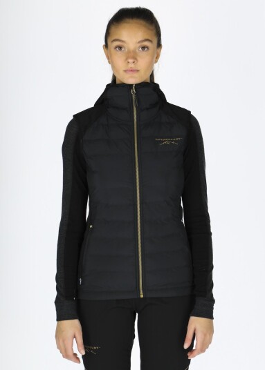 Swedemount Nordic Hybrid Hooded Vest W Black/Charcoal 42 Vester