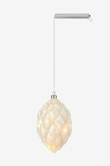 Markslöjd   PEARL glass dekor 12 cm Hvit