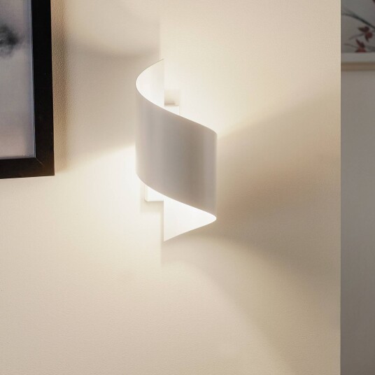 EMIBIG LIGHTING Vegglampe Spiner hvit høyde 30 cm stål