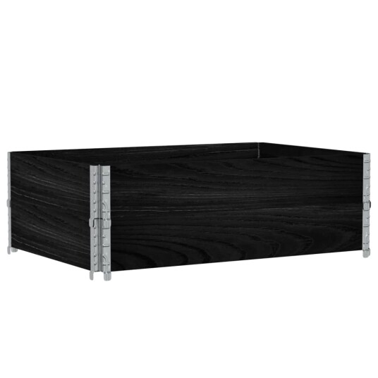 Pallekarmer 2 stk svart 120x80 cm heltre furu