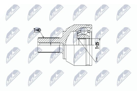 Nty Drivknute drivaksel NTY NPZ VV 022