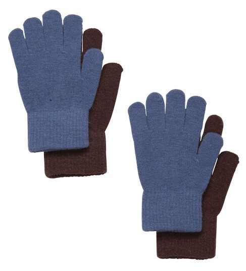 CeLaVi Hansker Ull/Nylon 2 pack China Blue 1 2 år 80 92 Handsker Blå Brun