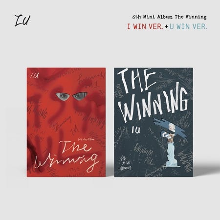 IU  The Winning  Random Cover  incl. Photobook, Mugshot Photocard, Hidden Message Card, Photocard, Crossword Puzzle Postcard, Logo Sticker + Accordion Photocard  CD