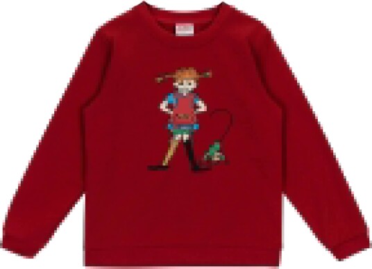 Pippi Langstrømpe Pippi Collegetröja Red 110 Pippi Langstrømpe Pippi Collegetröja Red 110