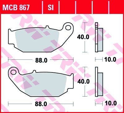 Bremseklosser TRW MCB867SI