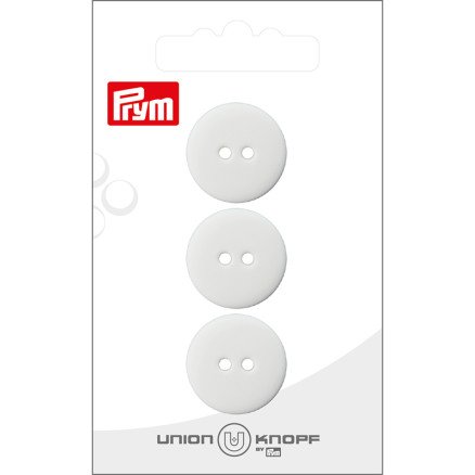 Prym flat plastknapp hvit 20 mm 3 stk Prym flat plastknapp hvit 20 mm 3 stk