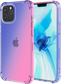 Gradient Støtsikkert iPhone 14 Pro Max TPU-deksel - Blå / Rosa