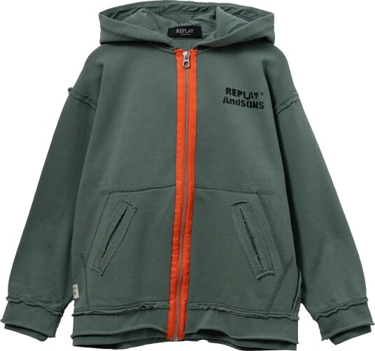 Replay Fleece Jumper Green 10 A