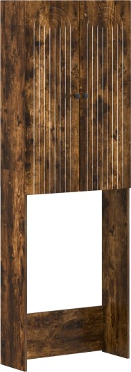 vidaXL Toalett skap ALKMAAR Røkt Eik 66 x 25,5 x 190 cm Konstruert tre