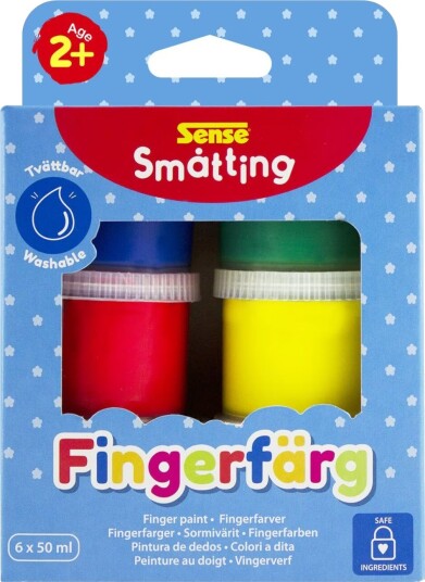 Fingermaling Småtting 6 stk. Sense Fingermaling Småtting 6 stk. Sense