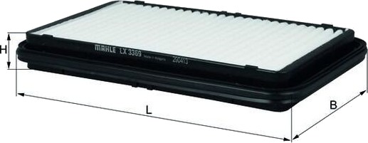 MAHLE LX 3369 Luftfilter MAHLE LX 3369 Luftfilter