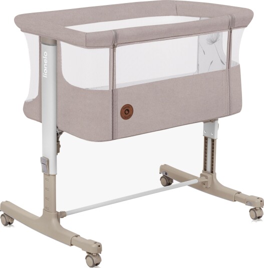 Lionelo Aurora Bedside Crib 3-in-1 Beige Cappucino