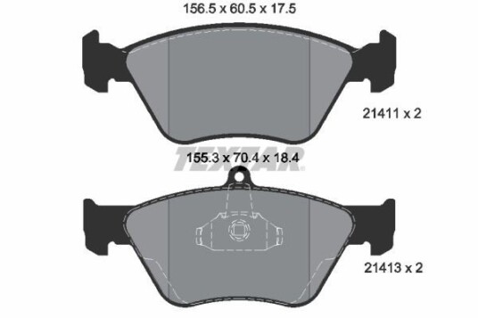 Bremseklosser TEXTAR 2141101 Bremseklosser TEXTAR 2141101