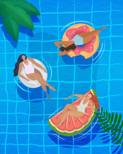 Plakat Sommer Basseng Flåte Plakat Sommer Basseng Flåte