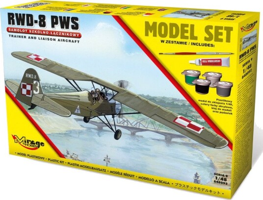Mirage RWD-8 PWS Modellfly Byggesett 1:48