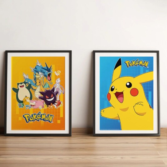 Pokemon Plakat 52 x 38 cm Colourful Characters 2-pk