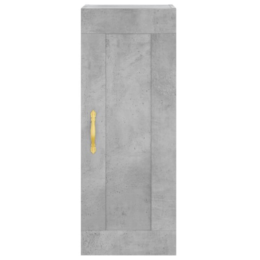 vidaXL Highboard betonggrå 34,5x34x180 cm konstruert tre 8720845498597