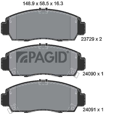 PAGID T1284N Bremseklosser