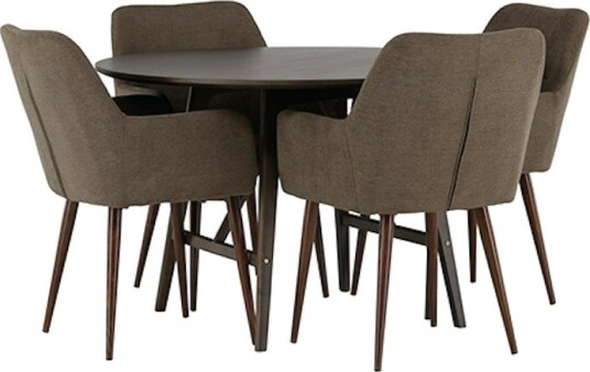 Spisegruppe Venture Home Kaseidon Ø100 cm med 4 stk Tomorrow Stoler