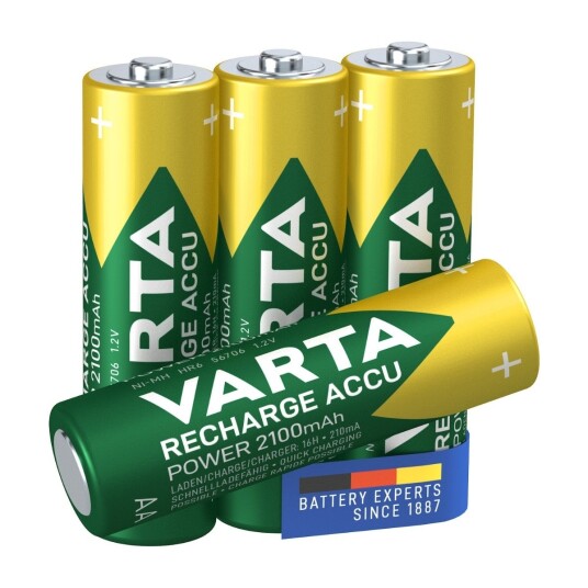Varta 4-Pack Oppladbare AA 2100 mAh NiMH Batterier
