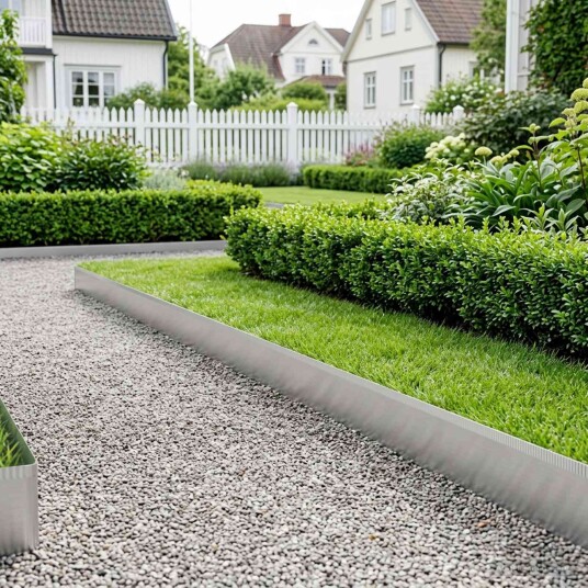 vidaxl Gjerdekant 10 m x 15 cm Galvanisert stål Sølv