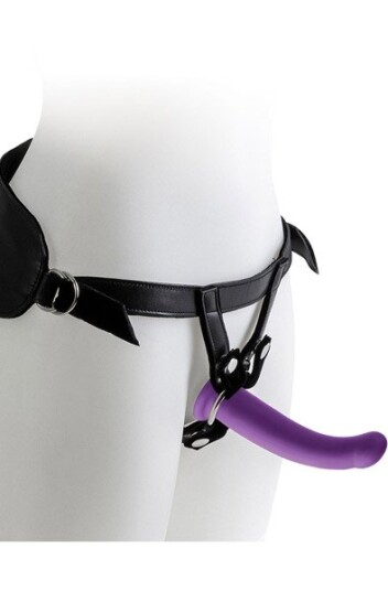 Virgite Harness With Purple Dildo Medium Virgite Harness With Purple Dildo Medium
