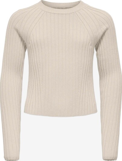 Kids Only Kogmeddi Ls Rib O Neck Cp Knt   BIRCH   158 164