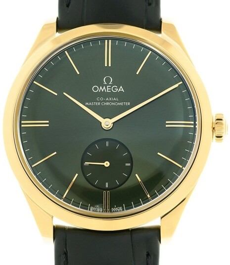 Omega Herreklokke 435.53.40.21.10.001 De Ville Tresor Grønn/Lær