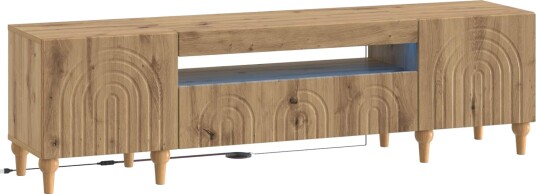 vidaXL LED TV skap ALKMAAR Artisan eik Konstruert tre