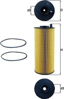 Oljefilter MAHLE OX 1059D