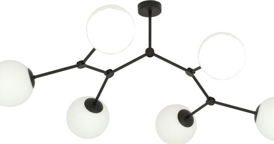 Emibig Space taklampe 6 lys - Svart/Opal Emibig Space taklampe 6 lys - Svart/Opal