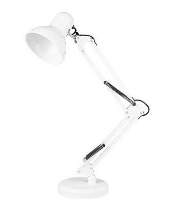 V-Tac Arkitektlampe Hvit bordlampe 1,1 meter ledning E27 sokkel uten lyskilde