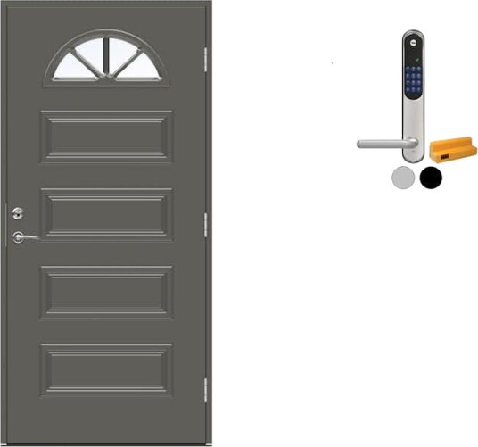 Ytterdør Swedoor Advance-Line Classic Händel med Yale Doorman Classic Home