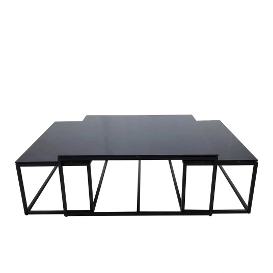 Homefactory Oceanside kvadratisk settebord 3 bord 176034