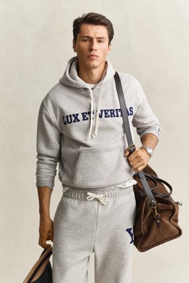 Gant YALE Hoodie Grey Melange