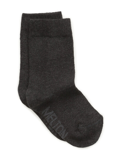 Melton Cotton Socks   Grey   23/26