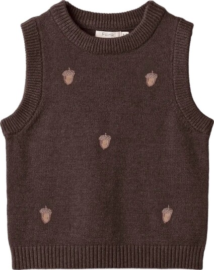 Fliink Benna Pinecone Vest - COFFEE BEAN - 74