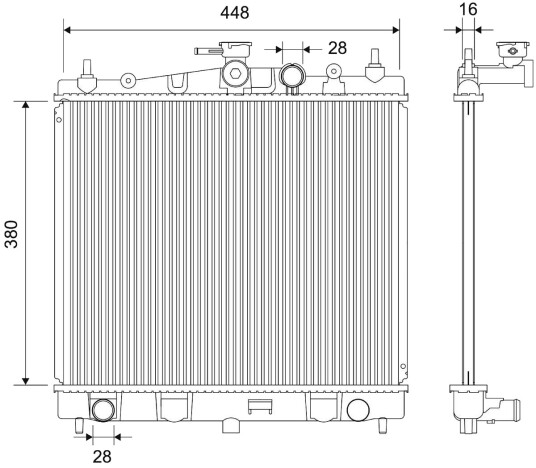 VALEO 701770 Radiator motorkjøling