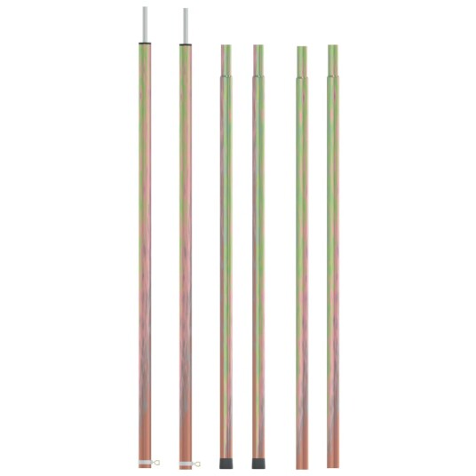 vidaXL Teleskopiske teltstenger 170-255 cm 2 stk galvanisert stål vidaXL Teleskopiske teltstenger 170-255 cm 2 stk galvanisert stål