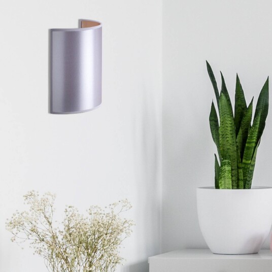 Euluna Vegglampe Satin av atlas, sølv/gull