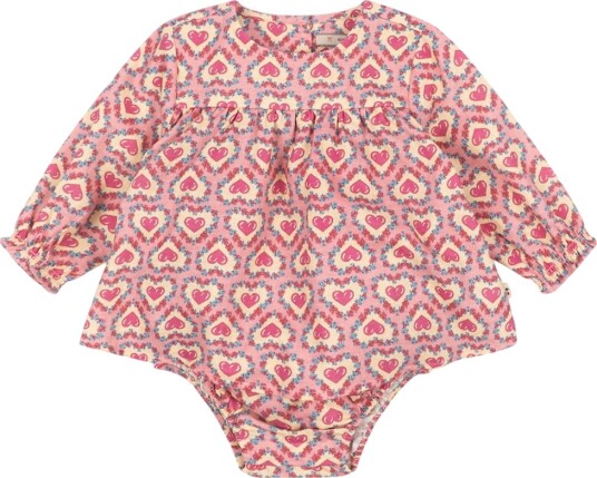 Konges Sløjd Kjolebody I/e Evia Felice Rose Konges Sløjd 68 Langermet Body Beige Rosa 62