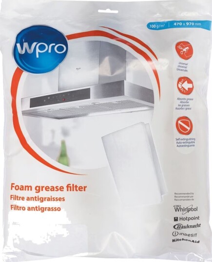 Wpro Foam fettfilter UGF018 Wpro Foam fettfilter UGF018