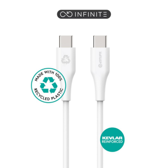 eSTUFF INFINITE USB-C Kabel 1m 60W Hvit