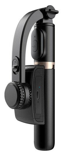 Apexel Q08d Gimbal Med LED Lys Sammenleggbar Svart