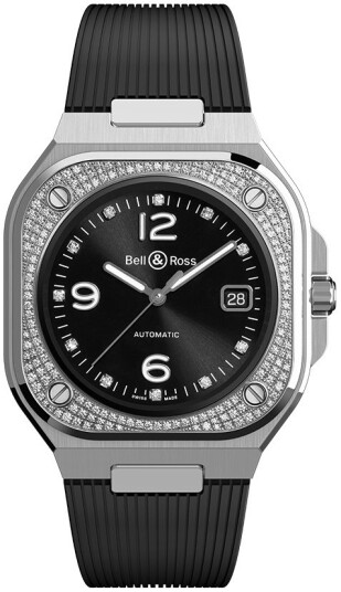 Bell & Ross Herreklokke BR05A BL STFLD/SRB Br 05 Sort/Gummi
