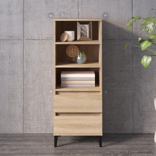Highboard sonoma eik 40x36x110 cm konstruert tre
