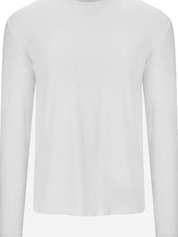 Panos Emporio Bamboo cotton longsleeve tee S hvit herre