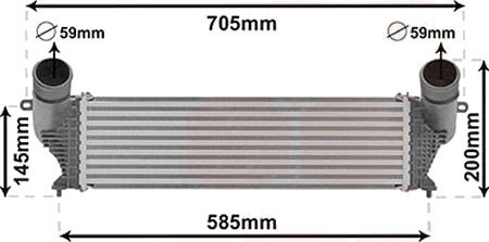 Intercooler VAN WEZEL 01014700
