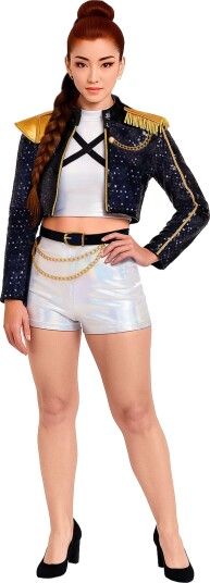 Fiestas Guirca K-pop Star Silver Leader Kostyme X-Small 78784